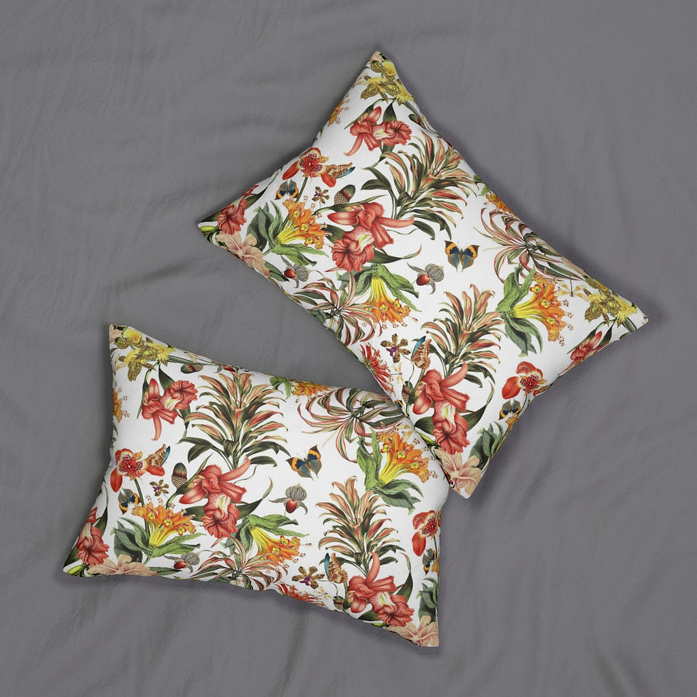 Thumbnail: Thinking of Spring Spun Polyester Lumbar Pillow