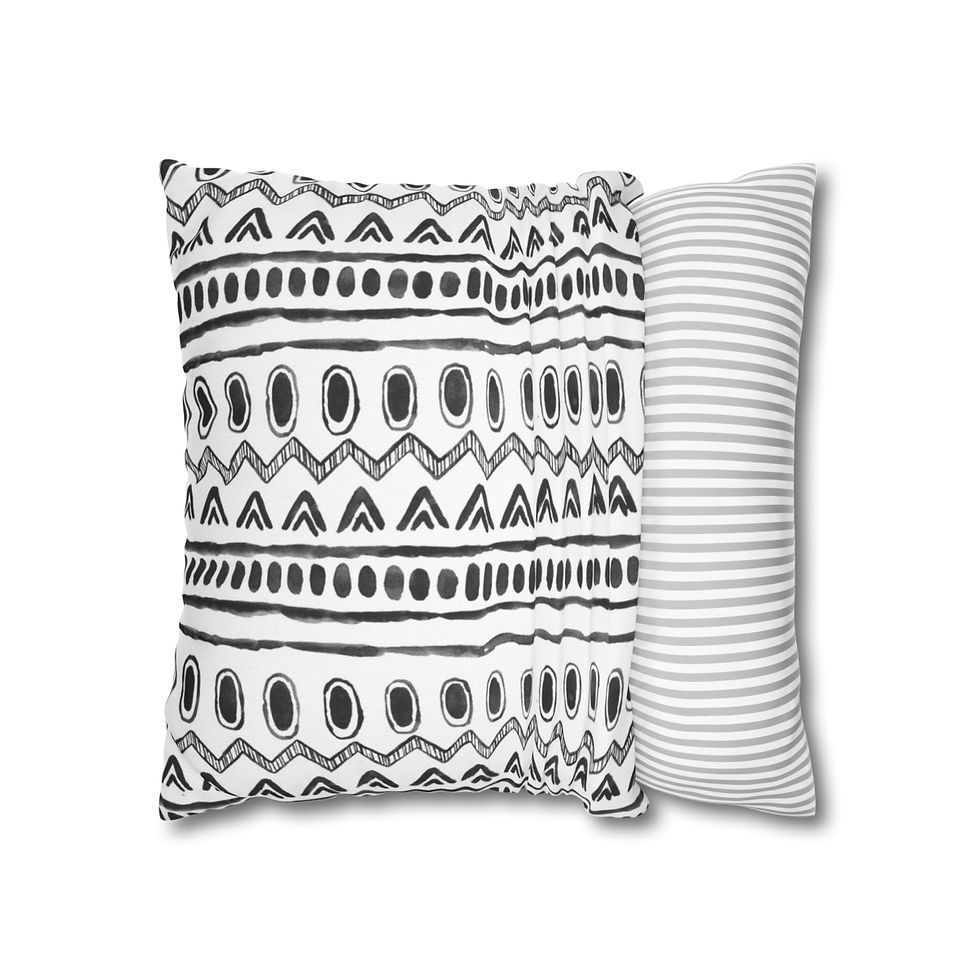 Thumbnail: Circles and Shapes #25 Spun Polyester Square Pillow Case