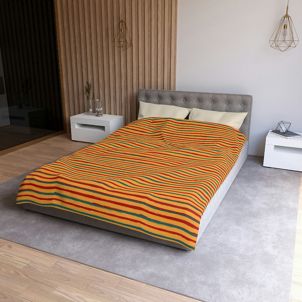 Thumbnail: Summer Stripes Microfiber Duvet Cover