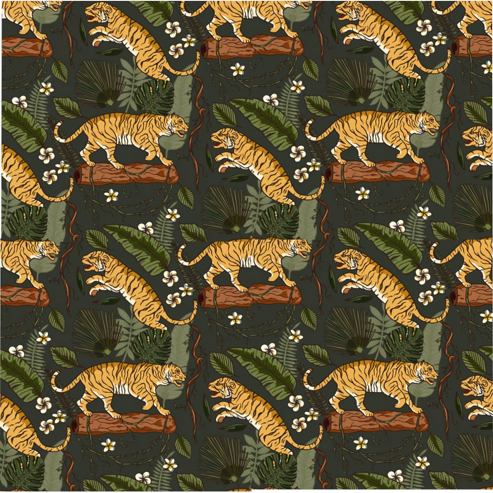 Thumbnail: Tiger Jungle Microfiber Duvet Cover