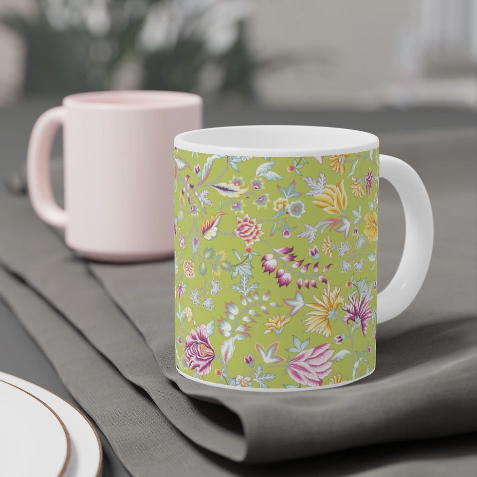 Thumbnail:  Calico (Green ) Ceramic Mugs (11oz\15oz\20oz)