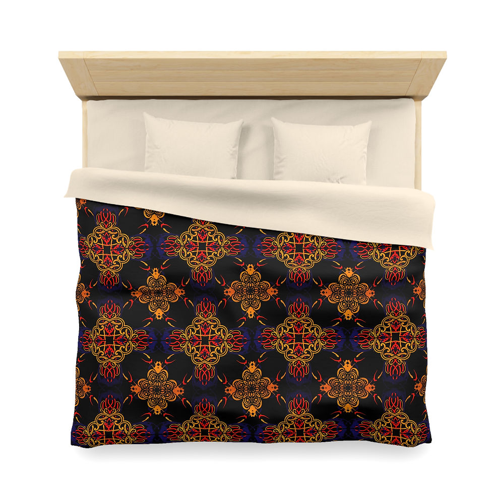 Thumbnail: Etruscan Red Star Pattern Microfiber Duvet Cover 