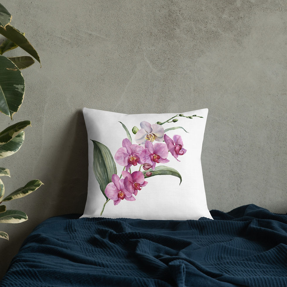 Thumbnail: Orchid (White)  Premium Pillow copy
