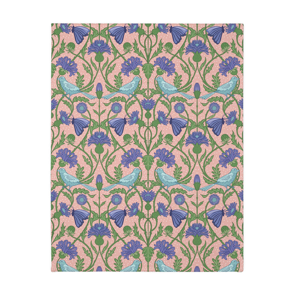 Thumbnail: Botanical Bliss Velveteen Microfiber Blanket 