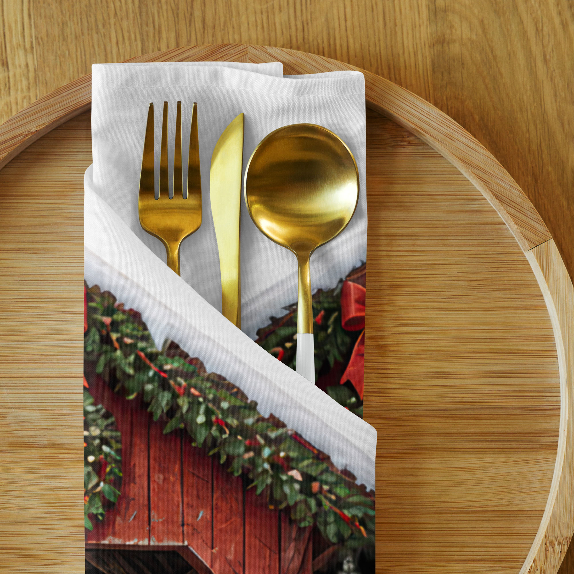 Victorian Christmas II Cloth napkin set