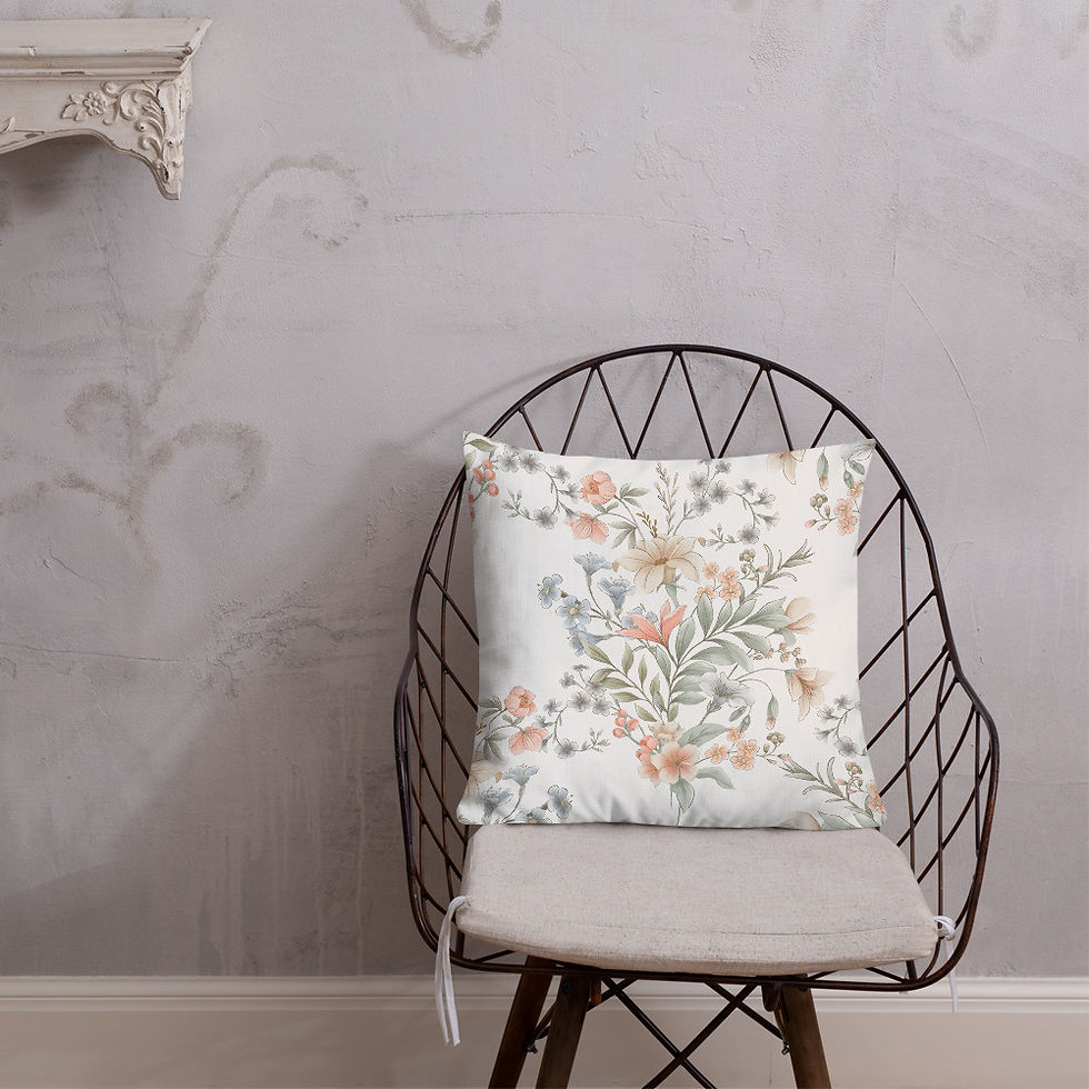 Thumbnail: Delicate Floral 3 Premium Pillow