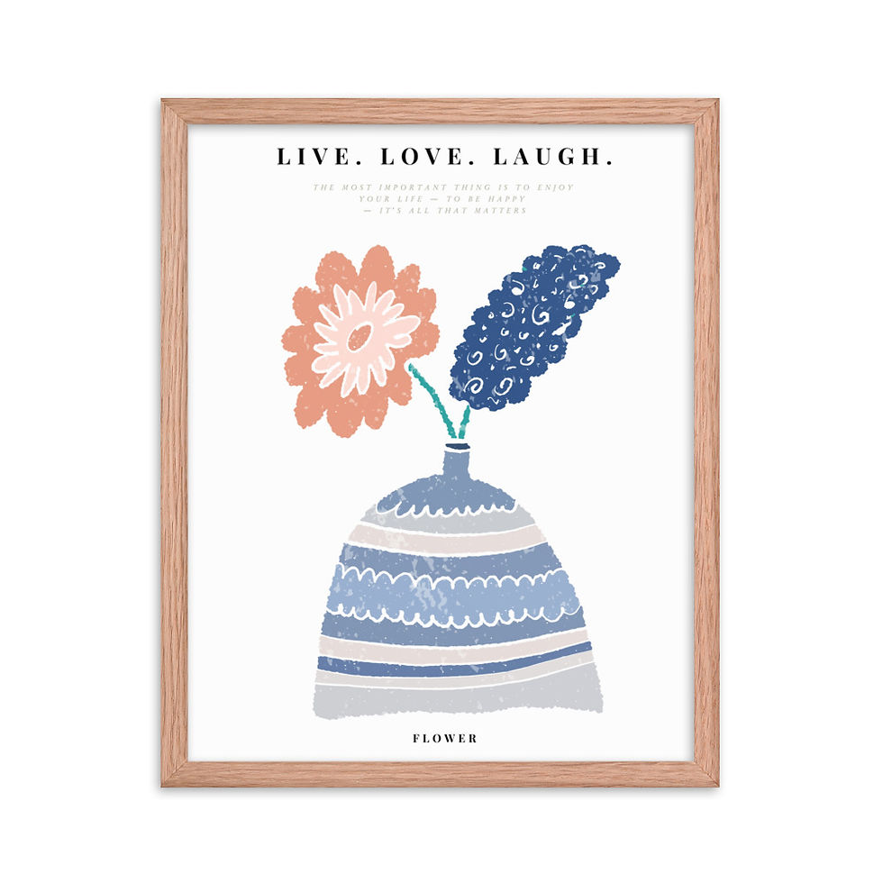 Thumbnail: Live Love Laugh Framed poster