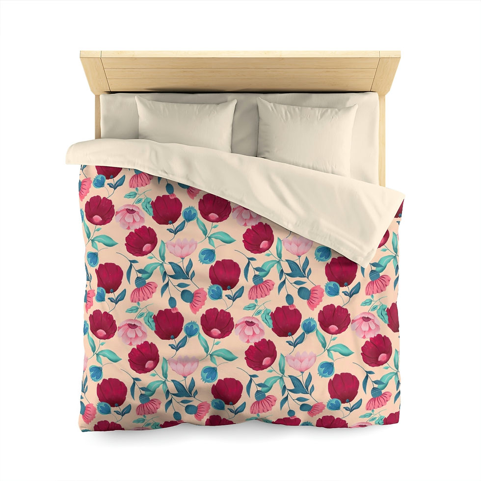 Thumbnail: Happy Garden Microfiber Duvet Cover