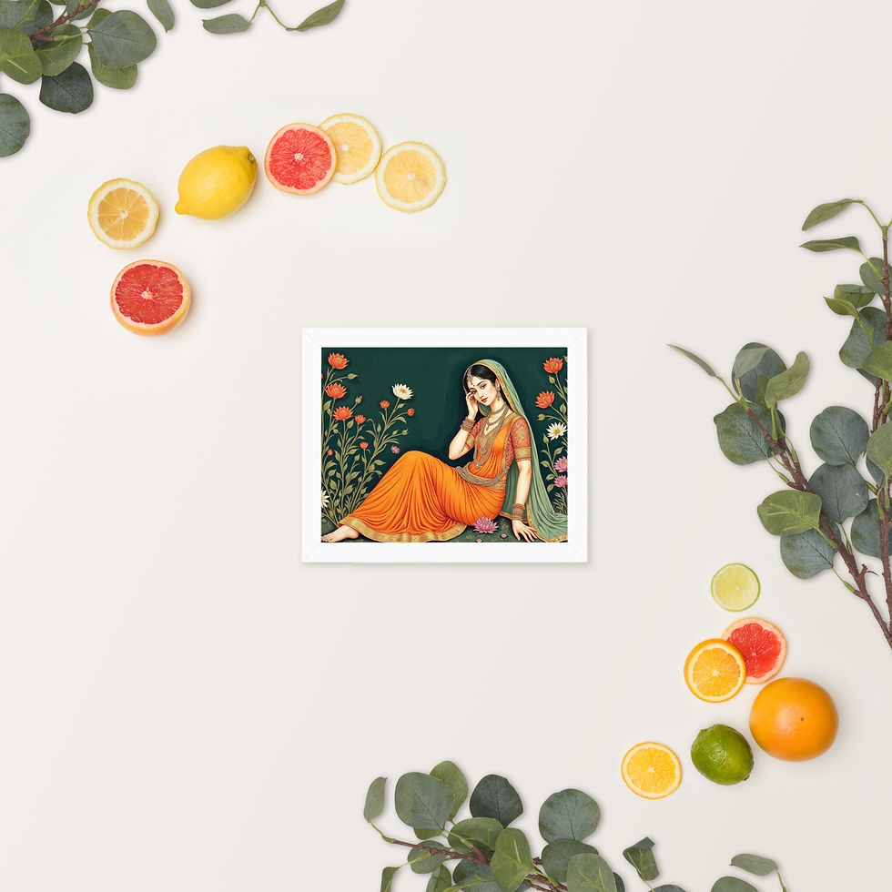 Thumbnail: Goddess in Garden Framed photo paper poster