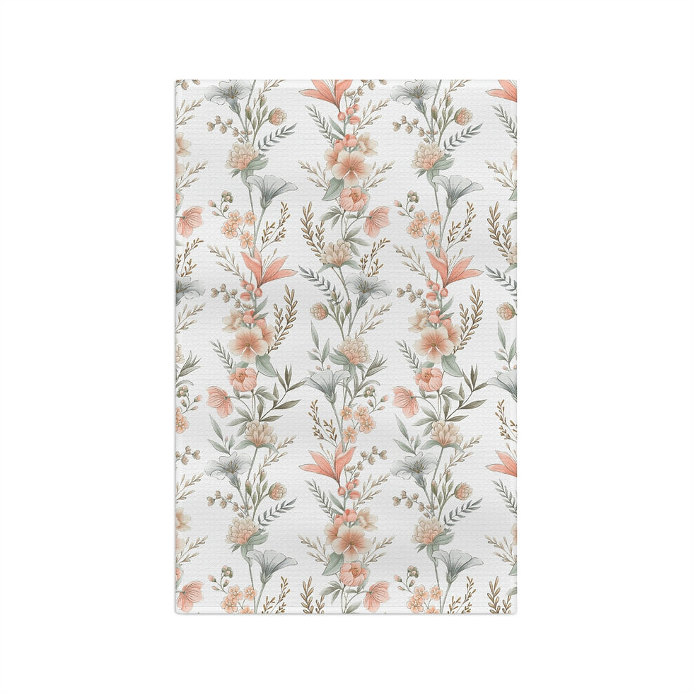 Thumbnail: Delicate Floral 3  Soft Tea Towel