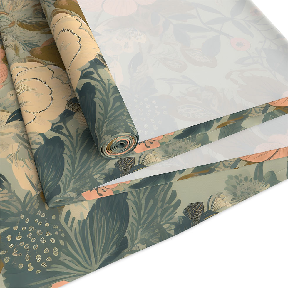Thumbnail: Autumn Flowers Floral Cotton/Poly Table Runner for Elegant Dining