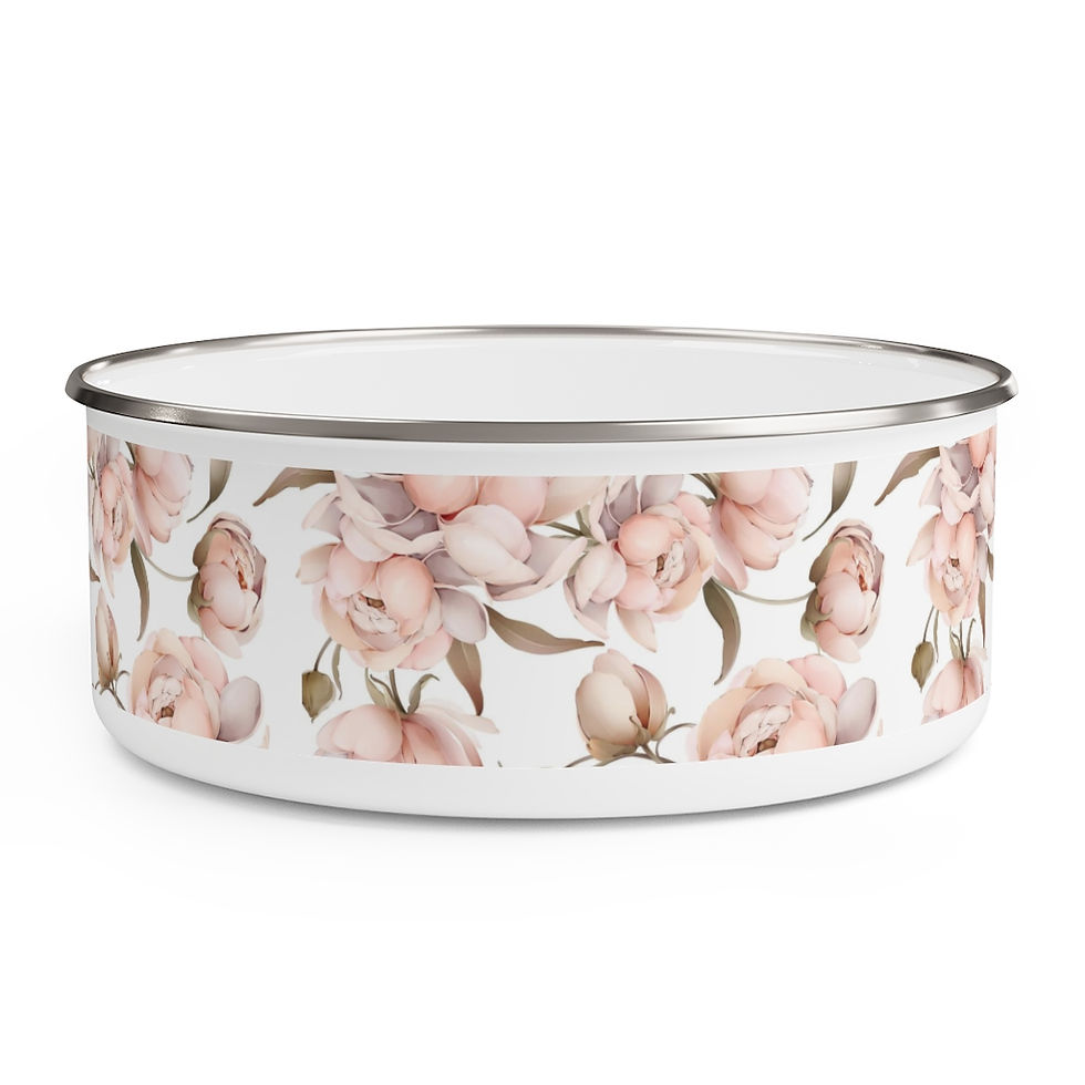 Thumbnail: Peony Bliss Enamel Bowl