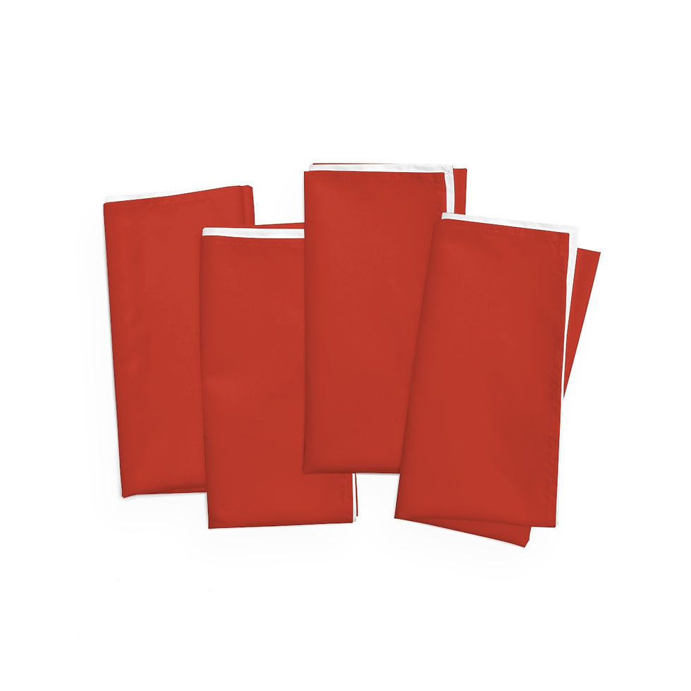 Thumbnail: Sage/Red Solid Napkins