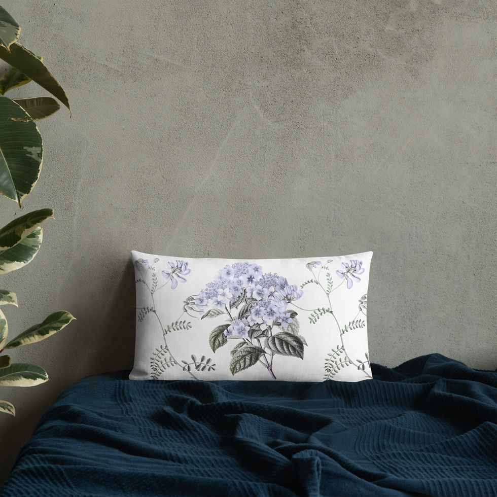 Thumbnail: Lavender Hydrangea Premium Pillow