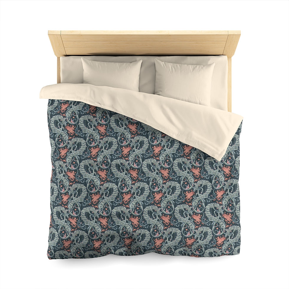 Thumbnail: Morris's Dragons Microfiber Duvet Cover