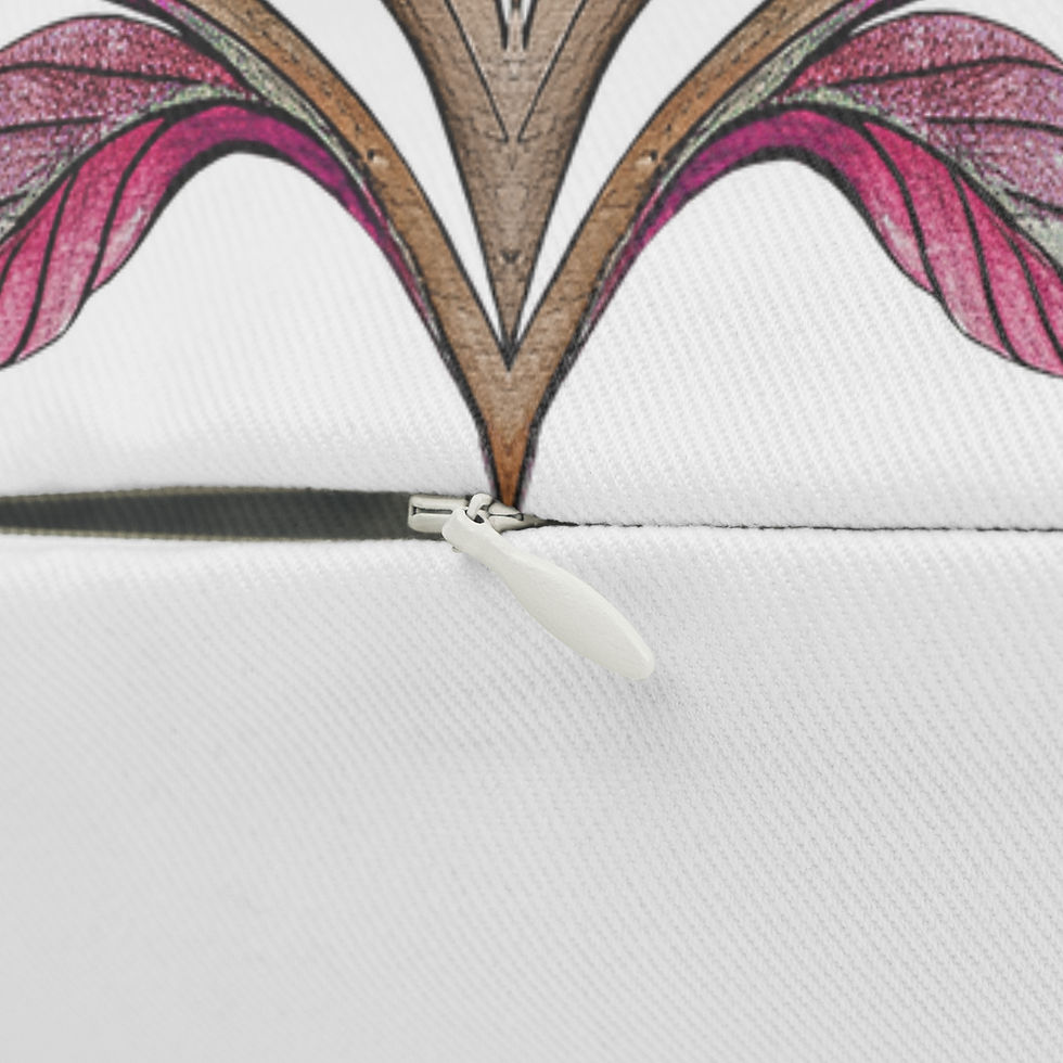 Thumbnail: Galeria Lumbar Pillow - Elegant Lotus Design for Home Decor