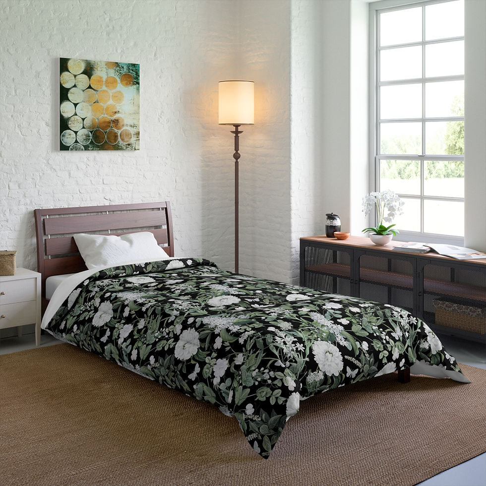 Thumbnail: Lush  Green (Black)  Comforter