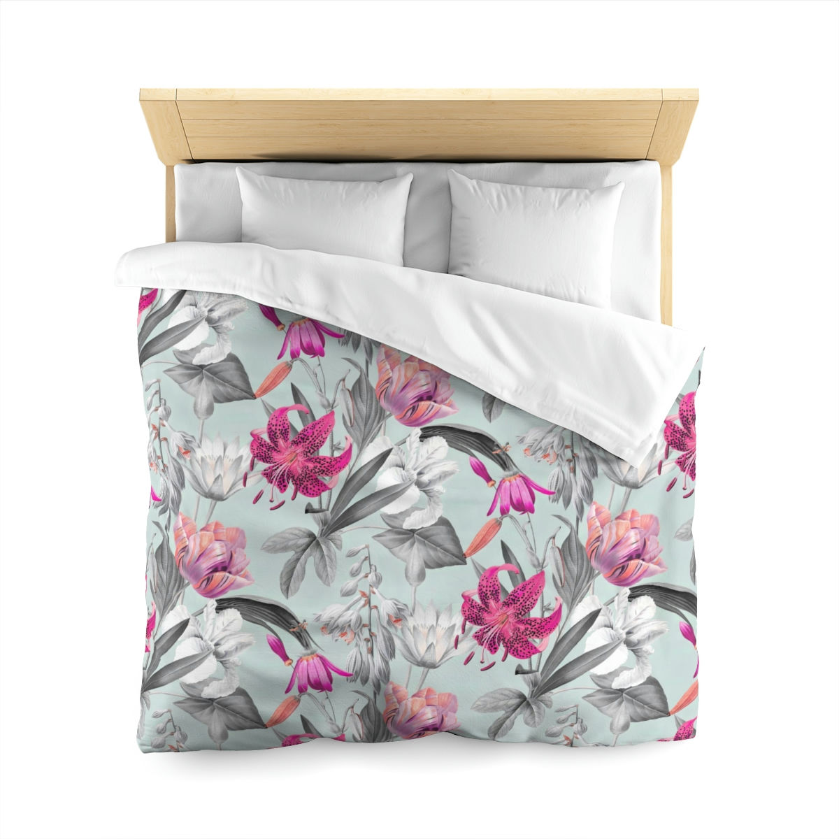 Deluxe Floral Microfiber Duvet Cover