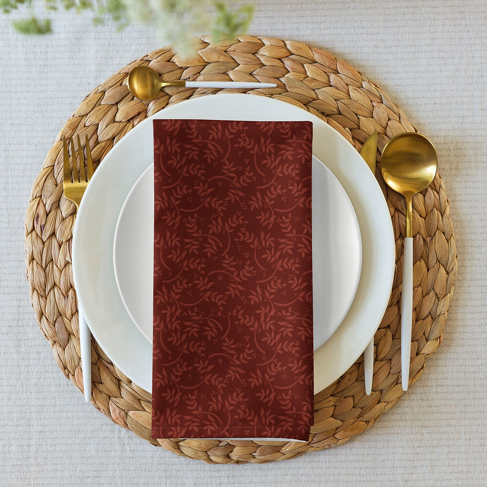 Thumbnail: Morris Bordeaux  Cloth napkin set