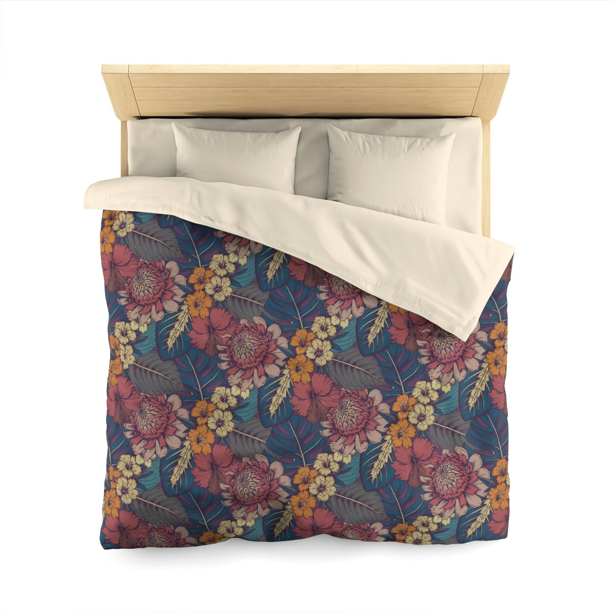 Vintage Floral Microfiber Duvet Cover