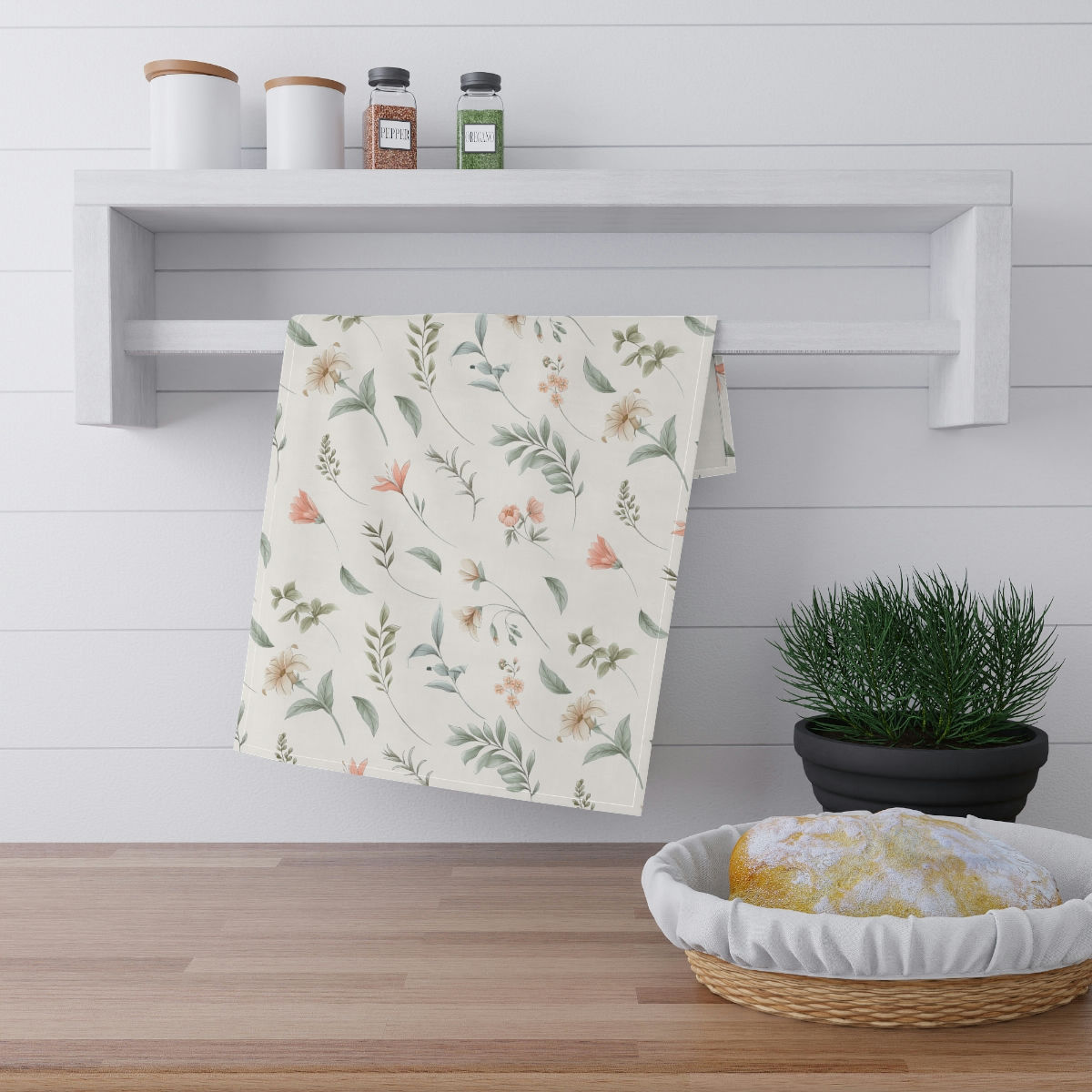Delicate Floral Kitchen Towel