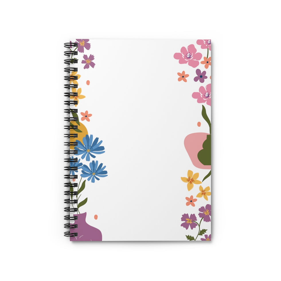 Sunshine Flowers 2 Spiral Notebook - Ruled Line