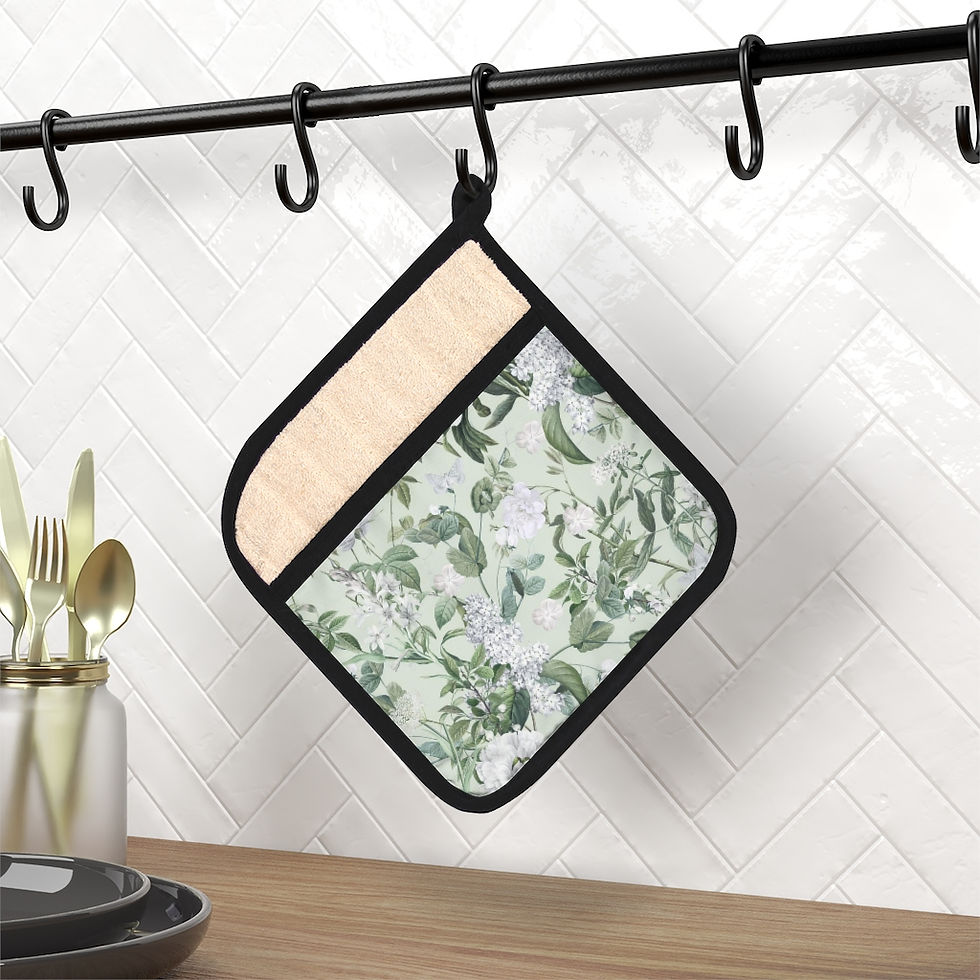 Thumbnail: Lush Green (sage) Pot Holder with Pocket