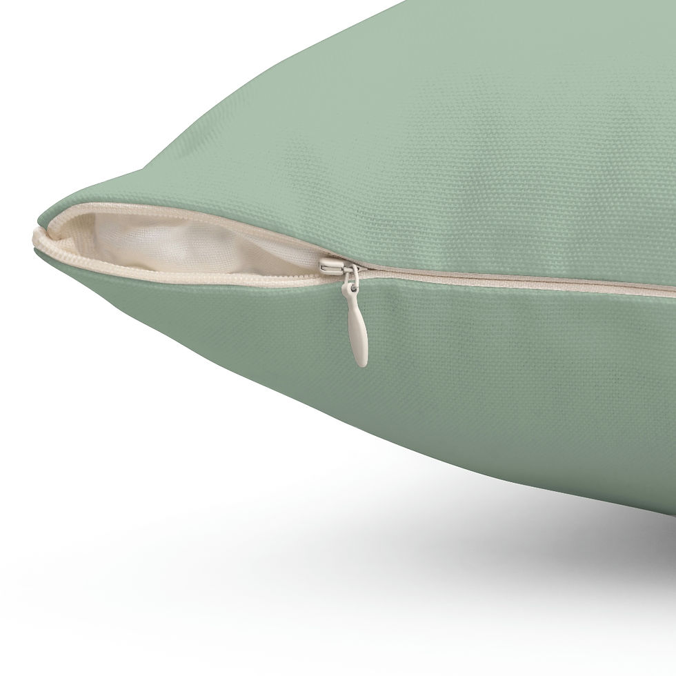 Thumbnail: Lotus Flower Sage Spun Polyester Square Pillow