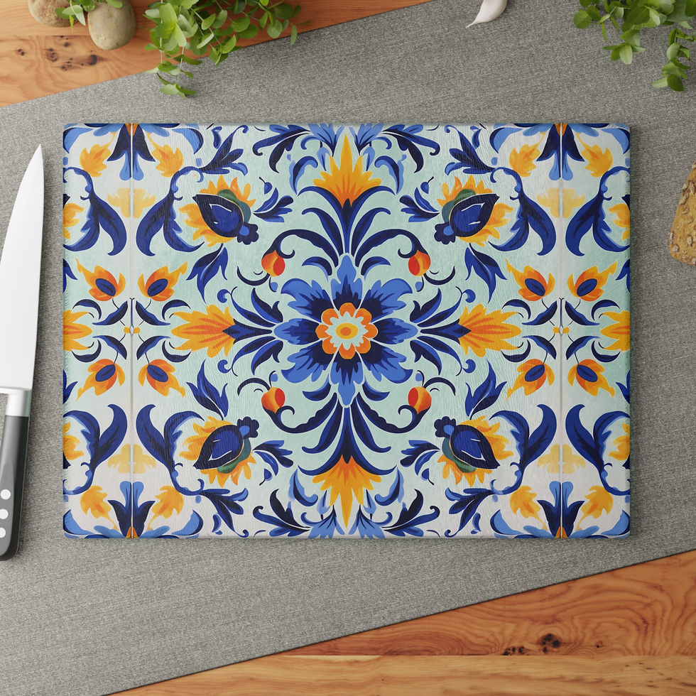 Thumbnail: Mexican Calaveras Decorative Glass Cutting Board