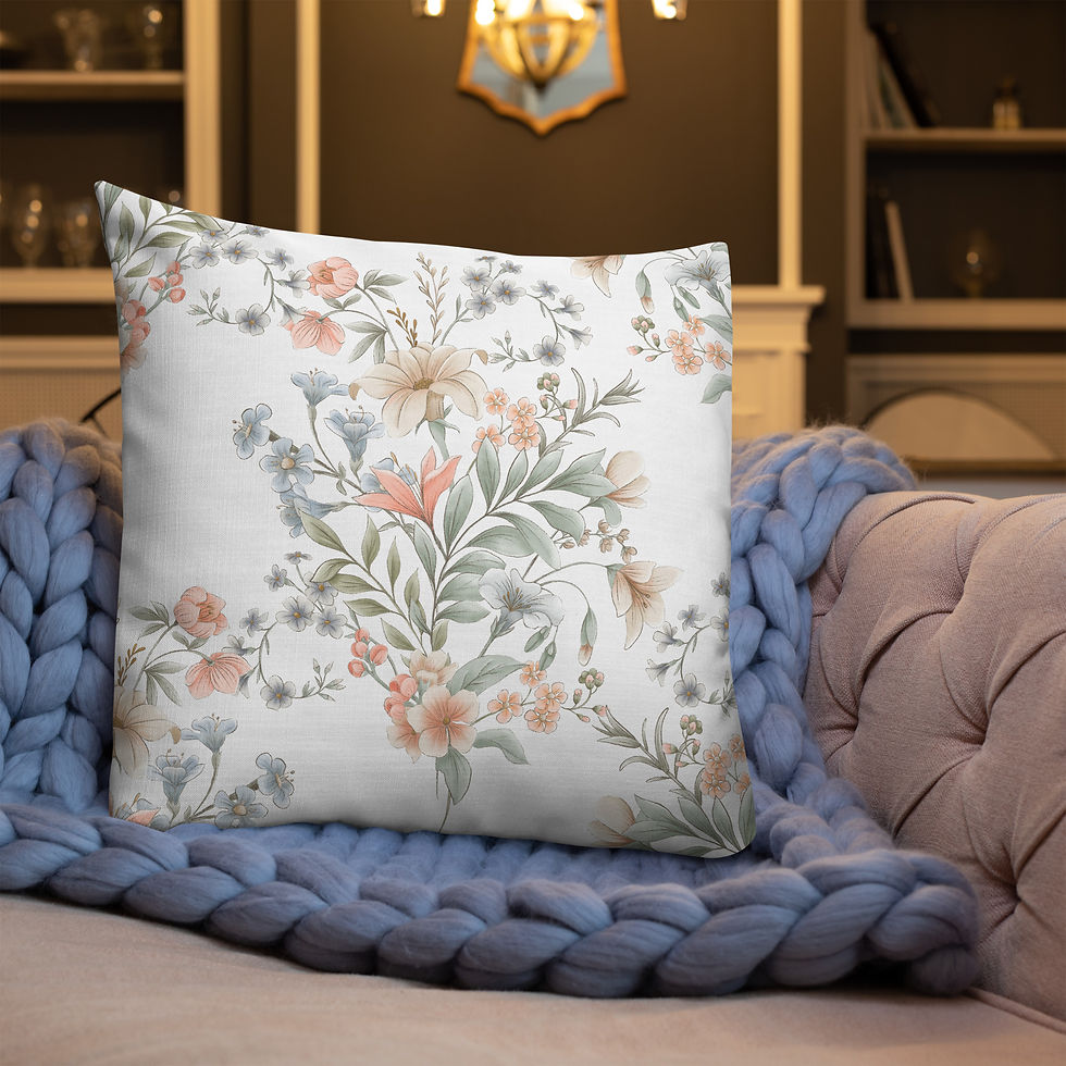 Thumbnail: Delicate Floral 3 Premium Pillow