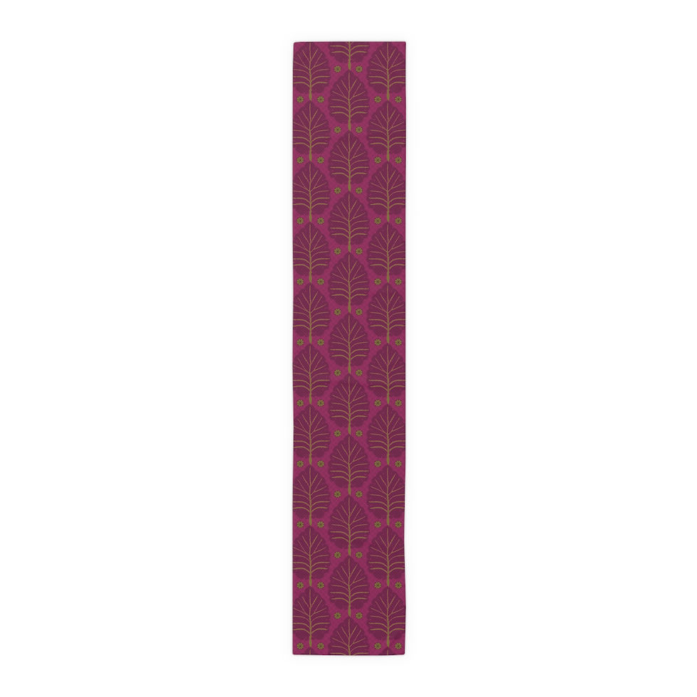 Thumbnail: Elegant Botanical Table Runner Fall Decor, Thanksgiving Table Setting