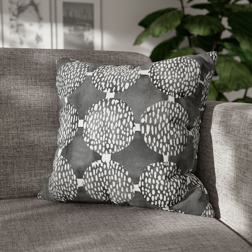 Thumbnail: Circles and Shapes  #30  Spun Polyester Square Pillow Case
