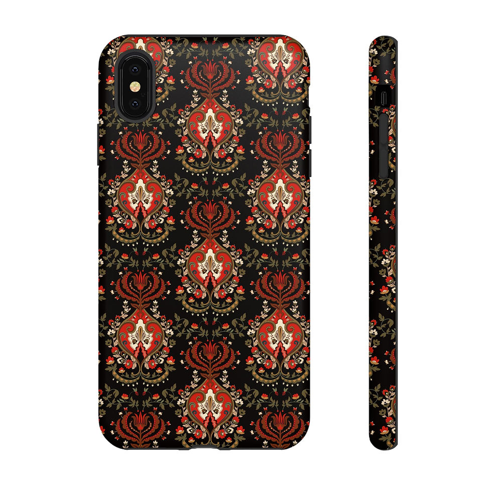 Thumbnail: India Elegant Floral Tough Phone Case - Stylish Protection for Your Device
