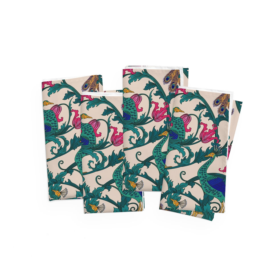 Thumbnail: Blue Peacock Napkins