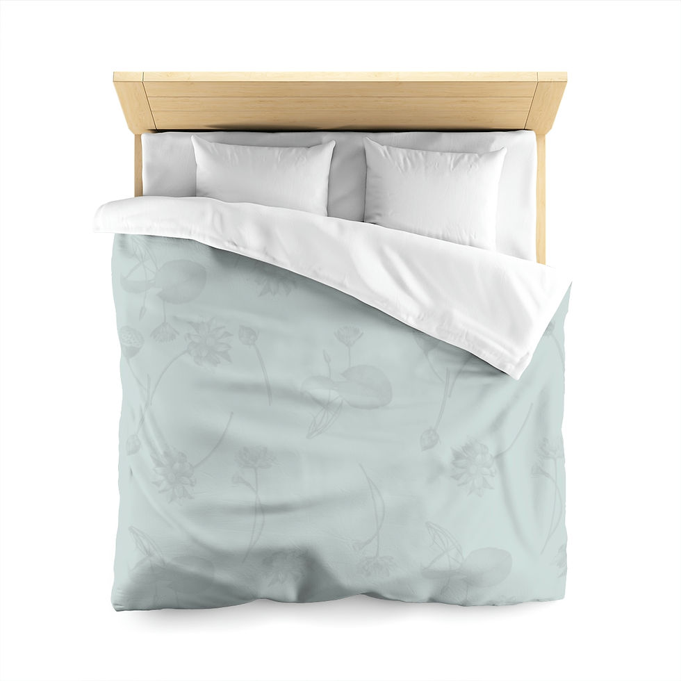 Thumbnail: Nelumbo Solid Sage Microfiber Duvet Cover
