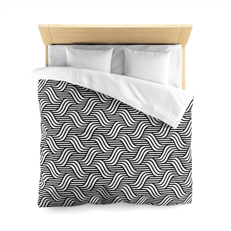 Thumbnail: Natural Lines Microfiber Duvet Cover