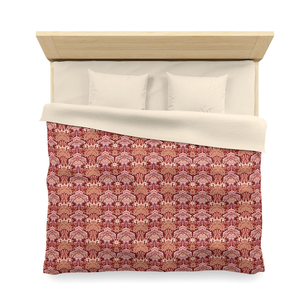Thumbnail: Chintz Autumn Floral Microfiber Duvet Cover - Cozy Bedroom Comfort