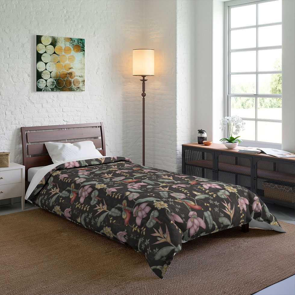Thumbnail: Exotica II Black Comforter