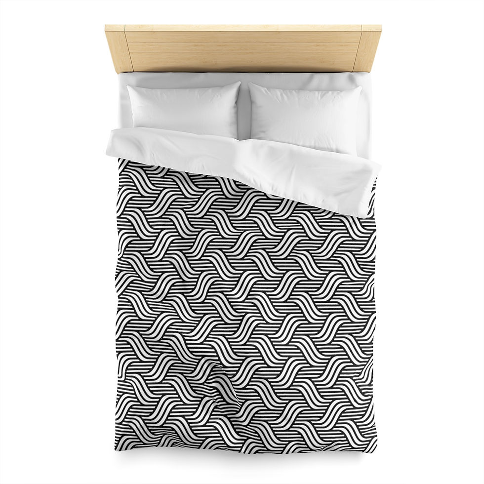 Thumbnail: Natural Lines Microfiber Duvet Cover