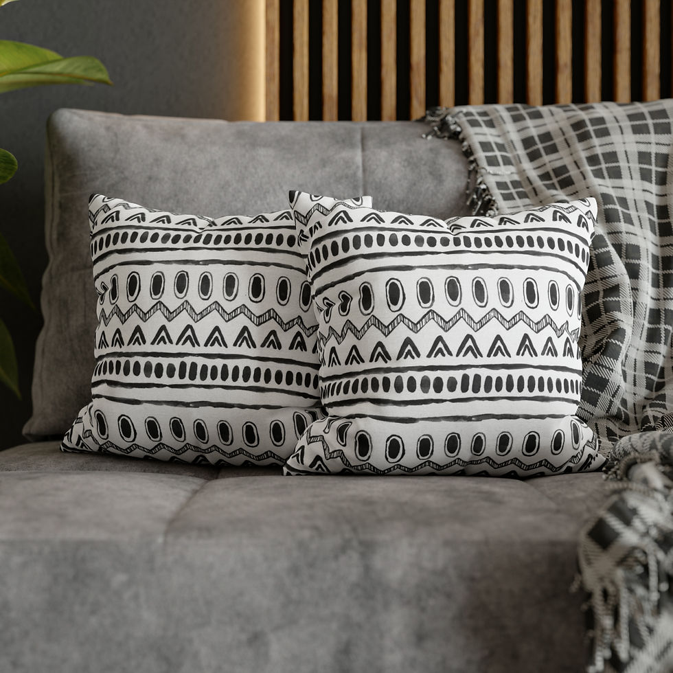 Thumbnail: Circles and Shapes #25 Spun Polyester Square Pillow Case