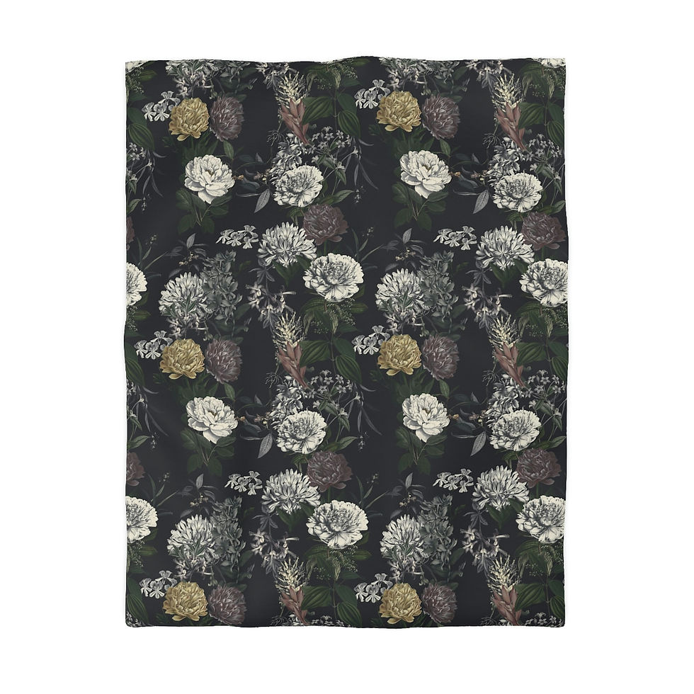 Thumbnail: Dark Garden Microfiber Duvet Cover