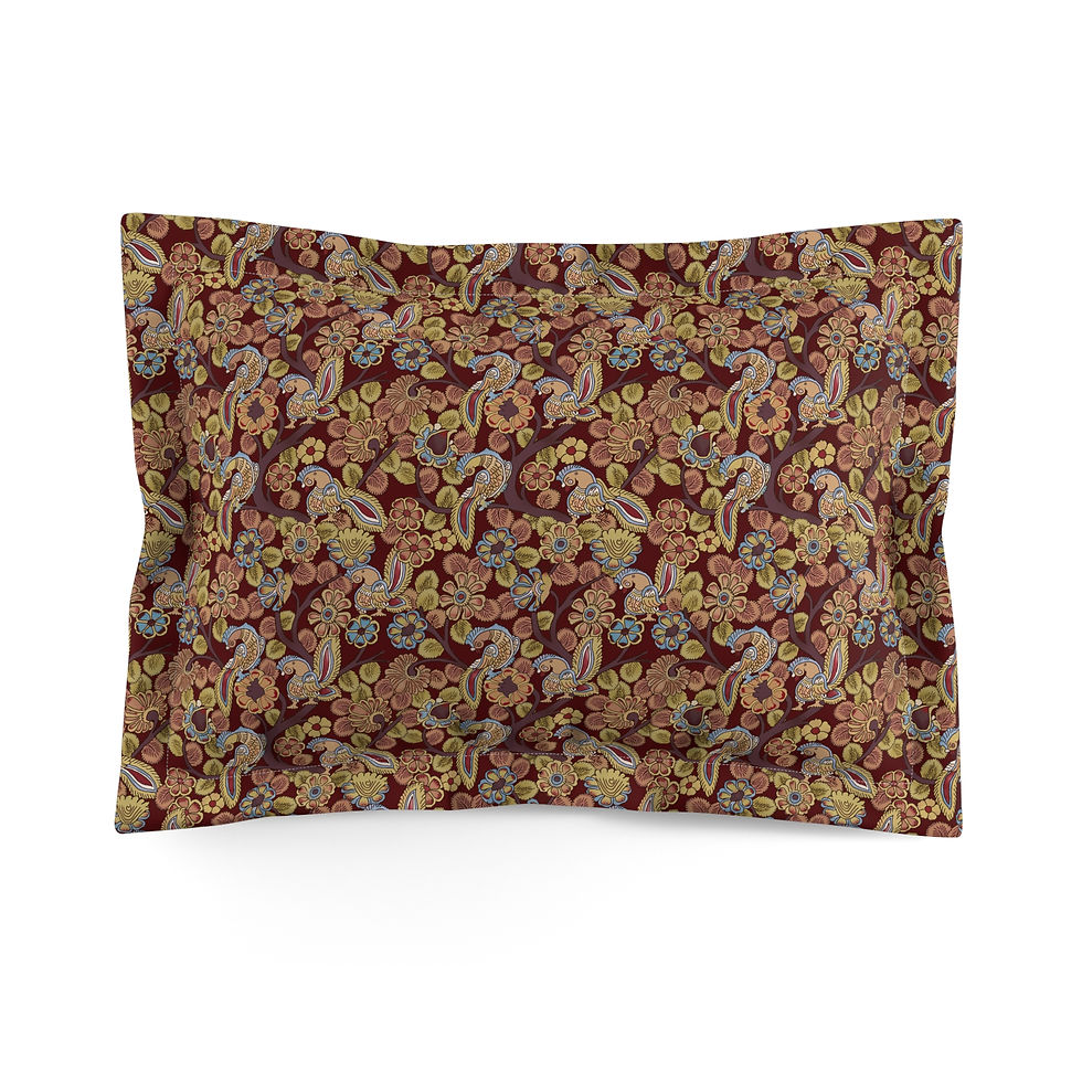 Thumbnail: Kalamkari Traditional Print Microfiber Pillow Sham
