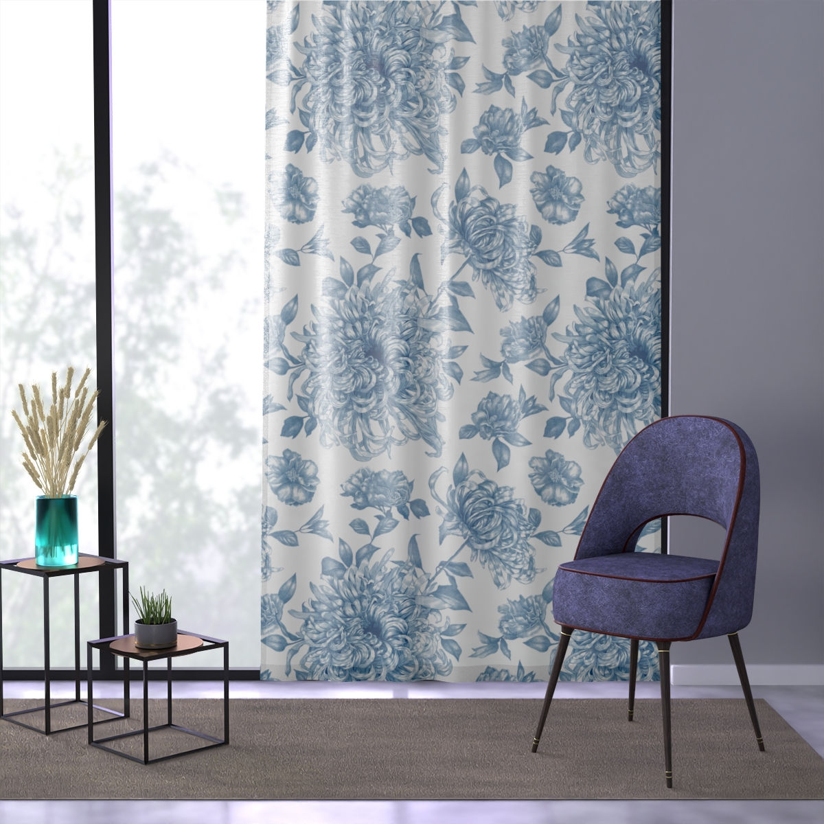 Kate Peony Chinoiserie Curtain