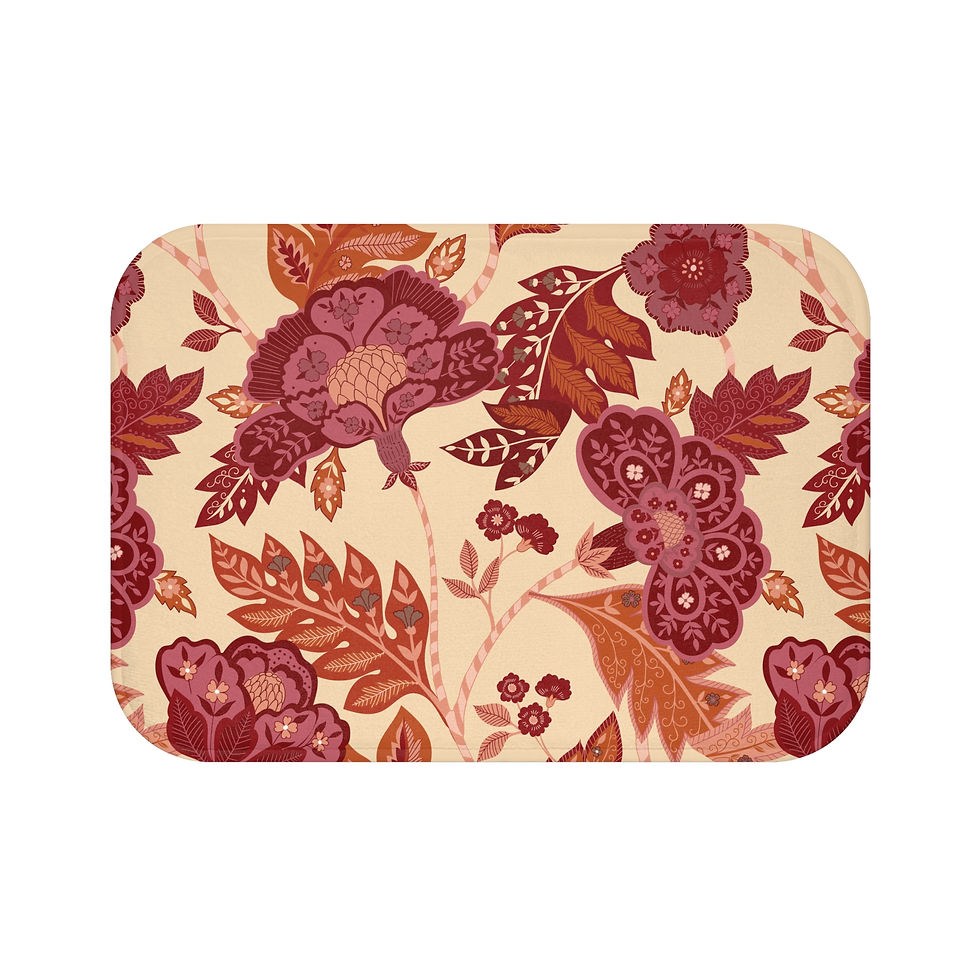 Thumbnail: Chintz Autumn Elegant Floral Bath Mat - Cozy Home Decor for Relaxation