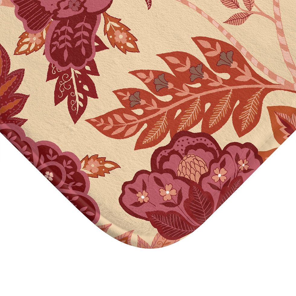 Thumbnail: Chintz Autumn Elegant Floral Bath Mat - Cozy Home Decor for Relaxation