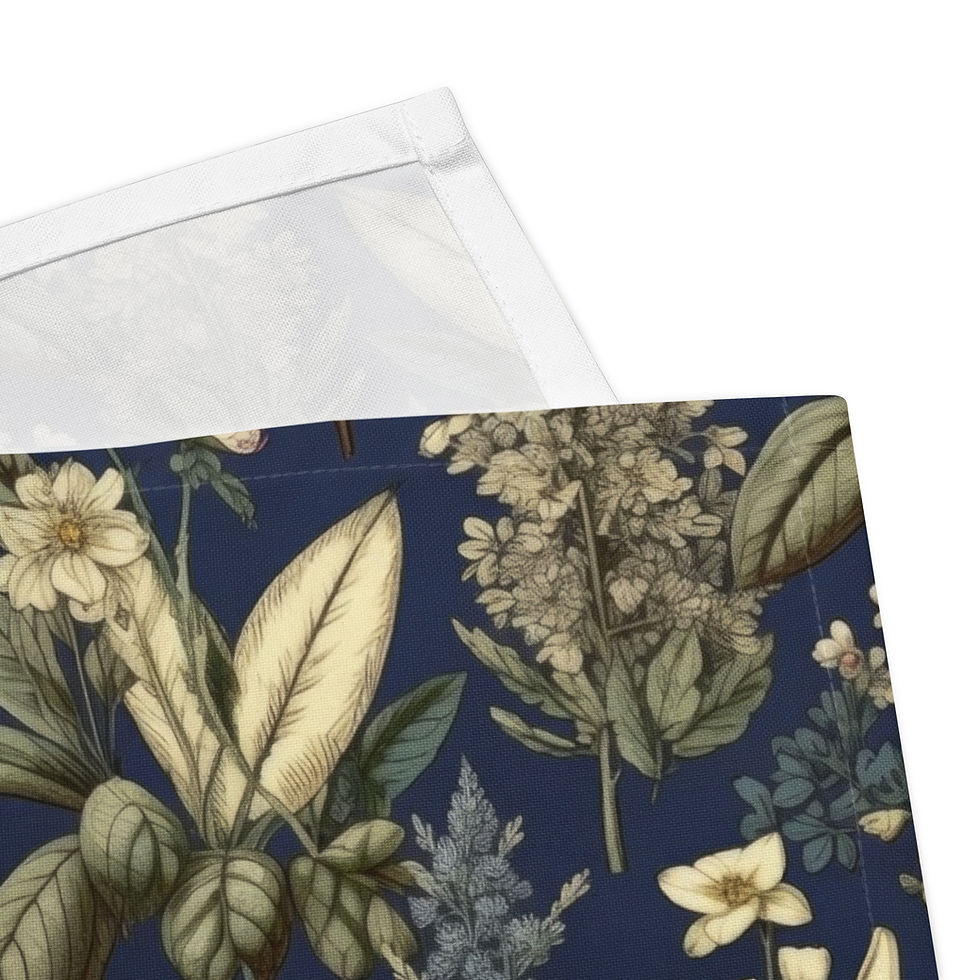 Thumbnail: Vintage Botanical (DRK) Cloth napkin set