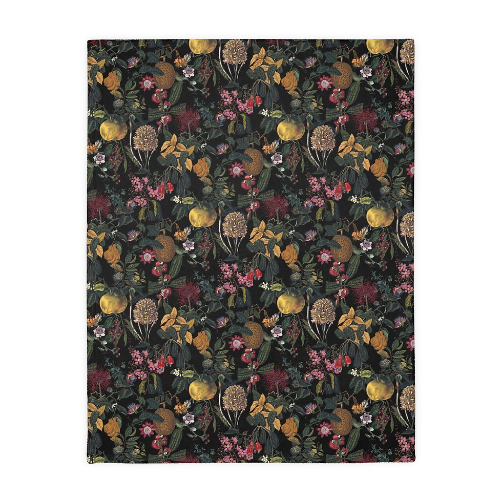Thumbnail: Exquisite Devotion (Gold) Velveteen Blanket 