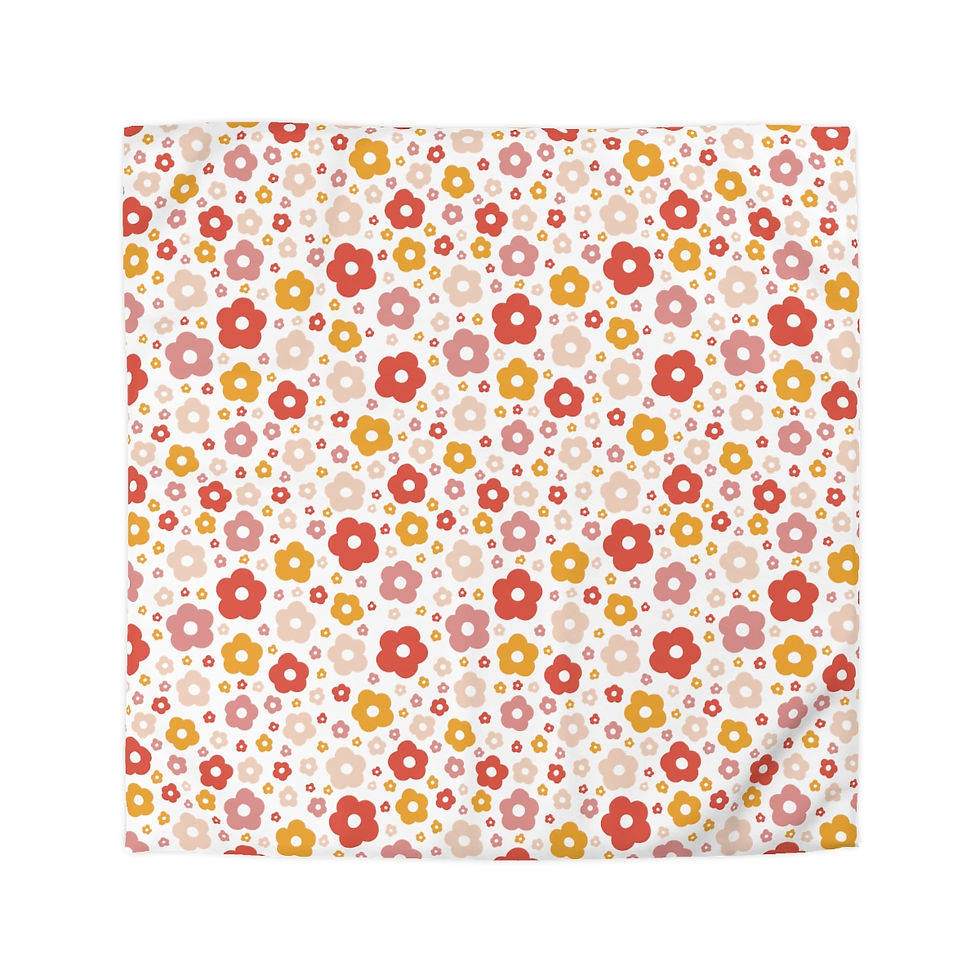 Thumbnail: RetroFloral2 Microfiber Duvet Cover