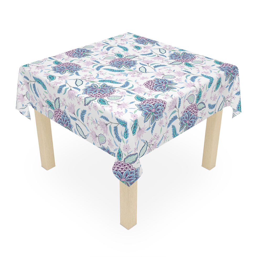Thumbnail: Ava (Violet) Elegant Floral Tablecloth - Perfect for Dining and Entertaining