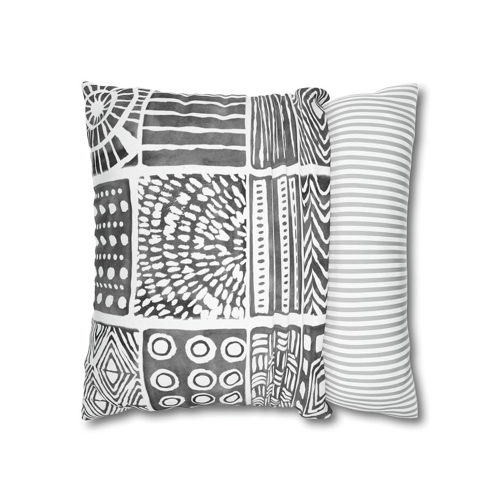 Thumbnail: Circles and Shapes #28  Spun Polyester Square Pillow Case